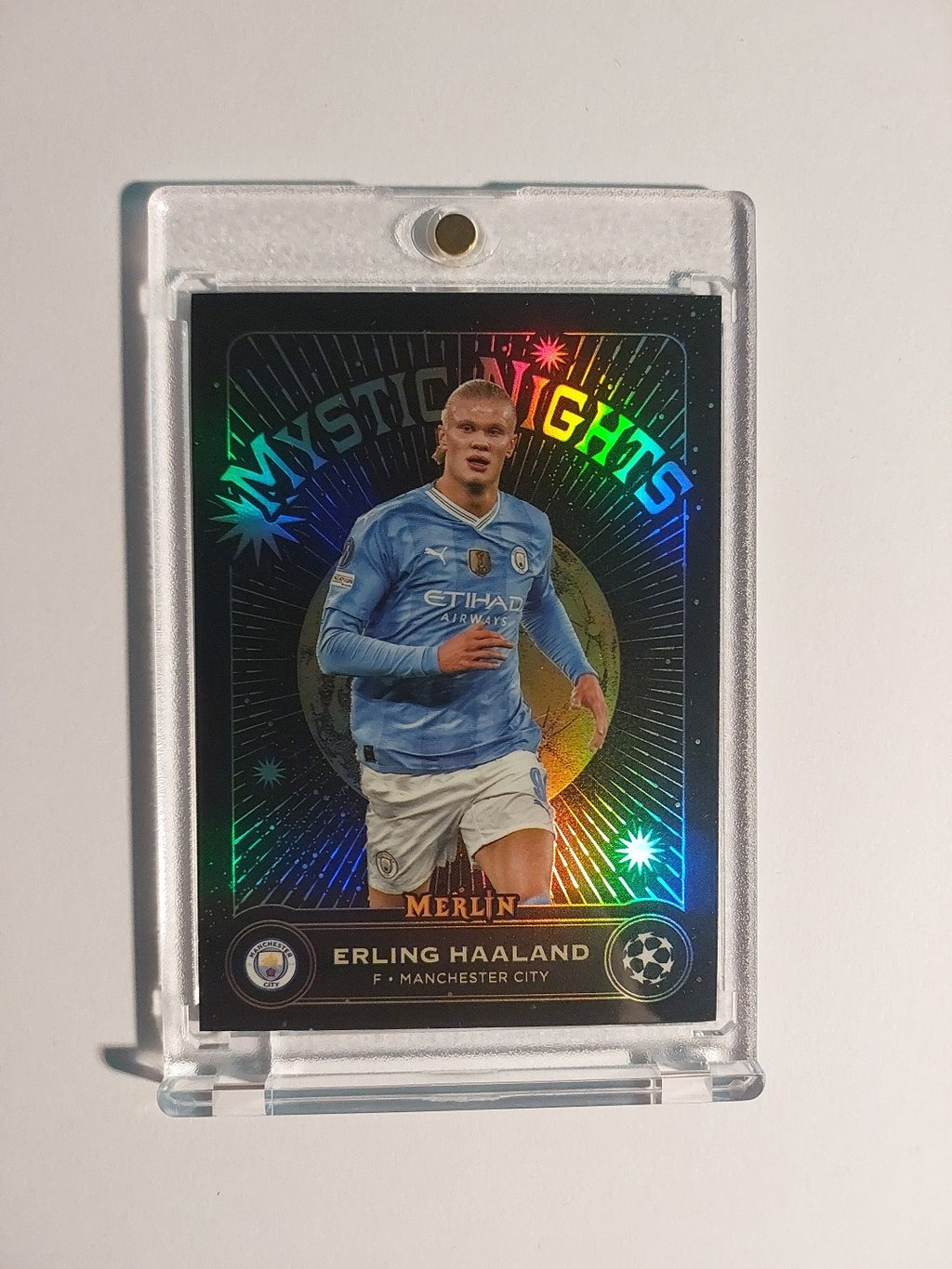 Topps Merlin 2023-24 Erling Haaland Manchester City Parallel Refractor Insert – Bild 1