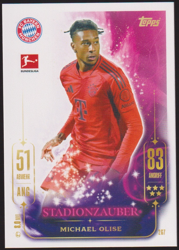 Topps Match 2023-24 Michael Olise FC Bayern München Saison 2024/25 Parallel – Bild 1