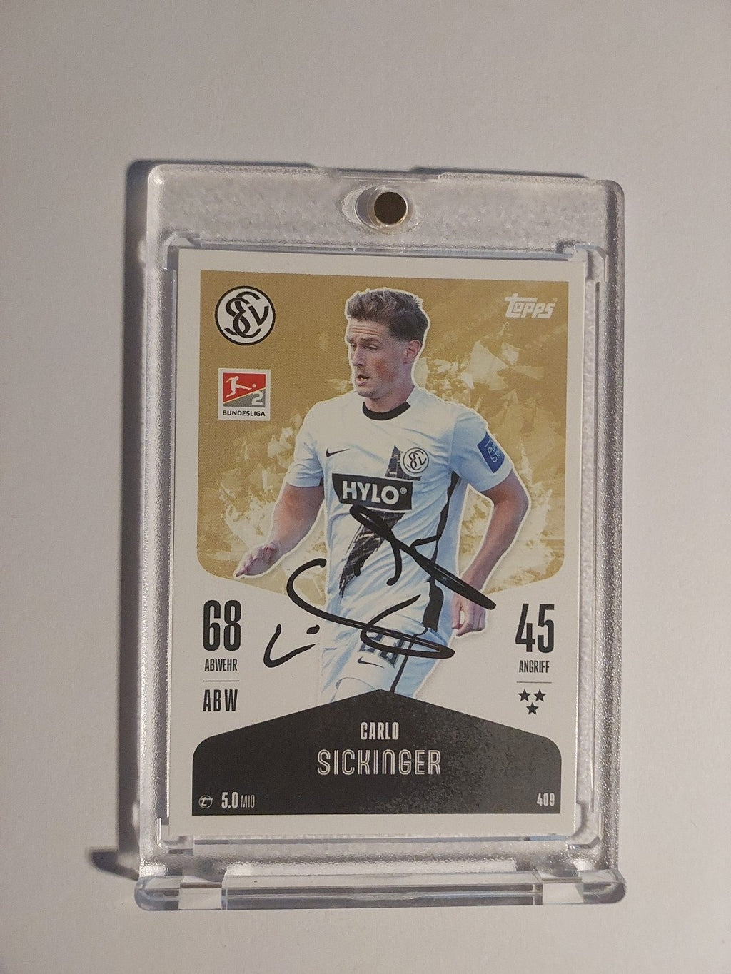 Topps 2024-25 Carlo Sickinger SV Elversberg On Card Auto Parallel Ultra Rare – Bild 1