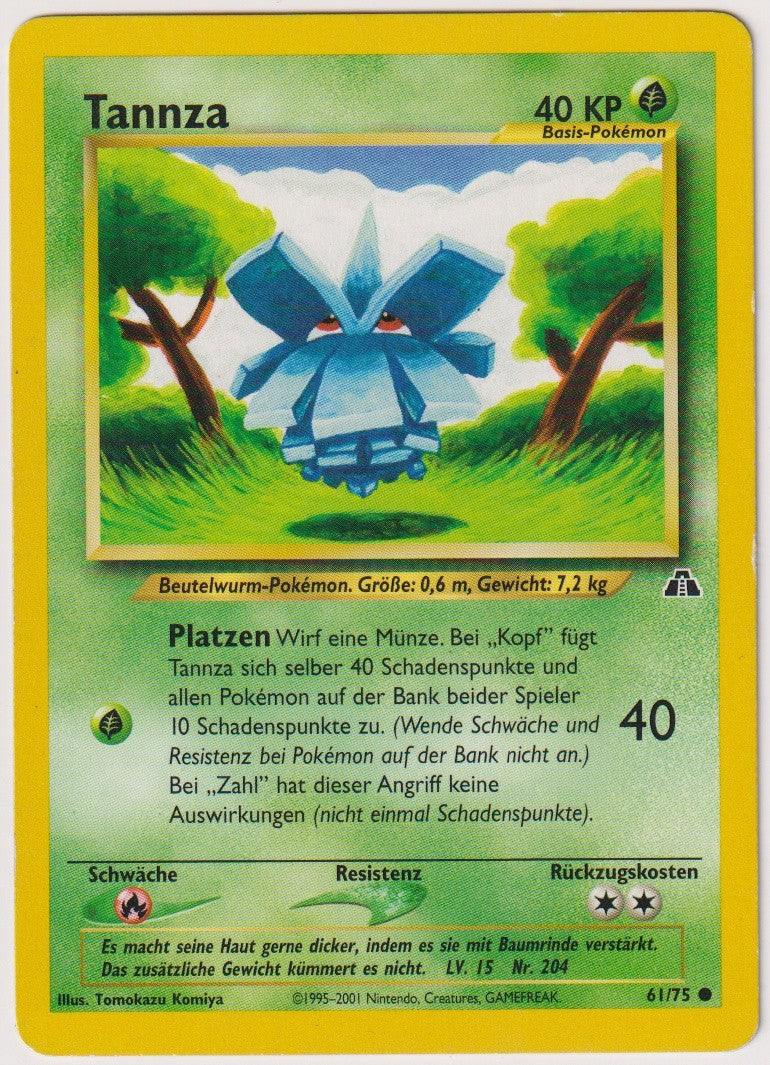 Pokemon TCG Pineco #61/075 Common (C) Non-Holo Deutsch 2001 – Bild 1