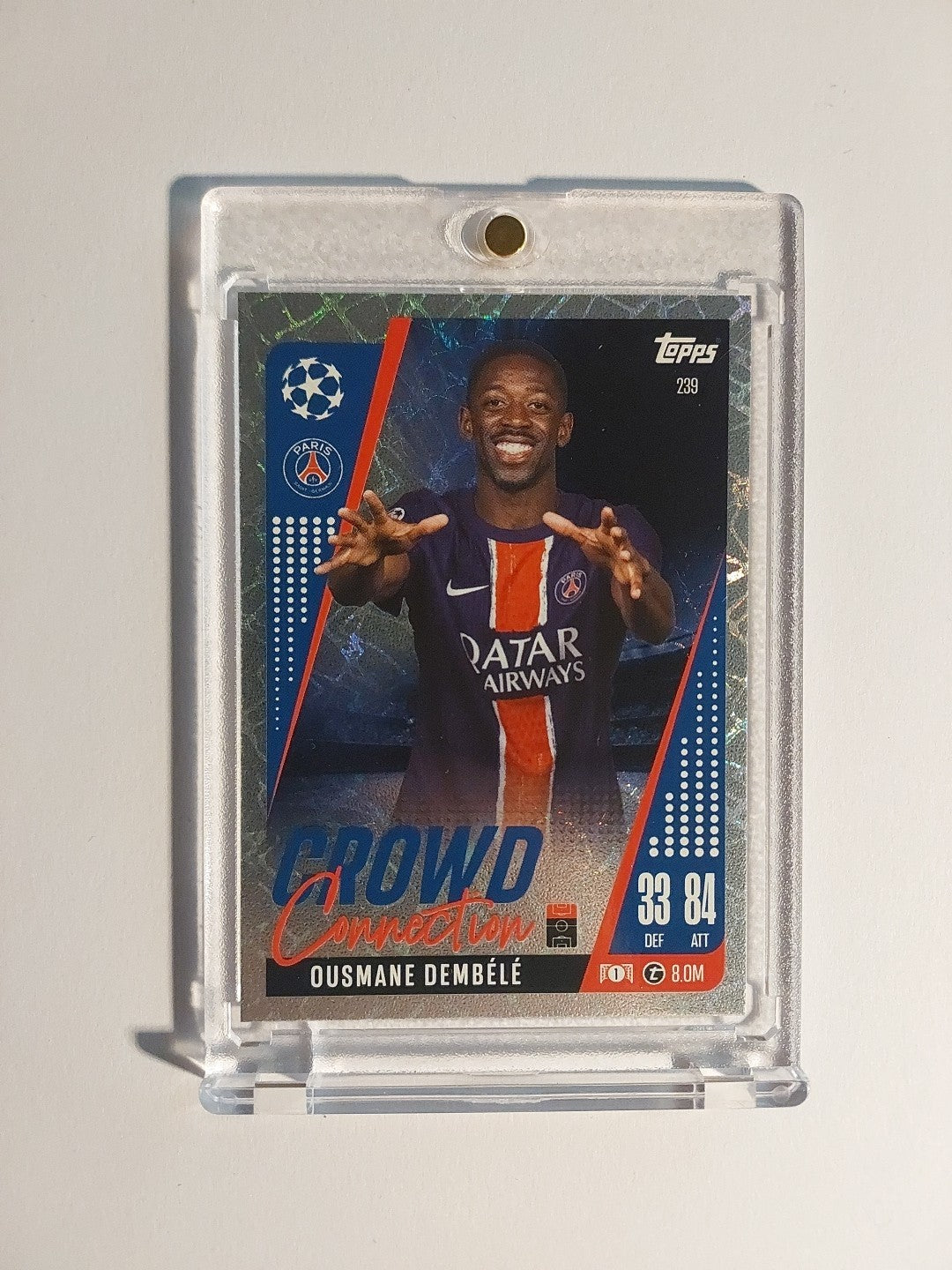 Topps Match Attax 2024-25 Ousmane Dembele Paris Saint-Germain Parallel Refractor – Bild 1
