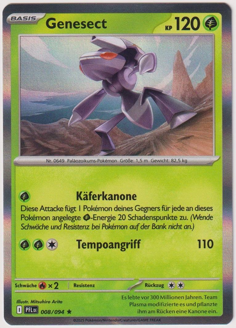 Pokemon TCG Genesect #8/094 Rare (R) Holo Deutsch 2025 – Bild 1