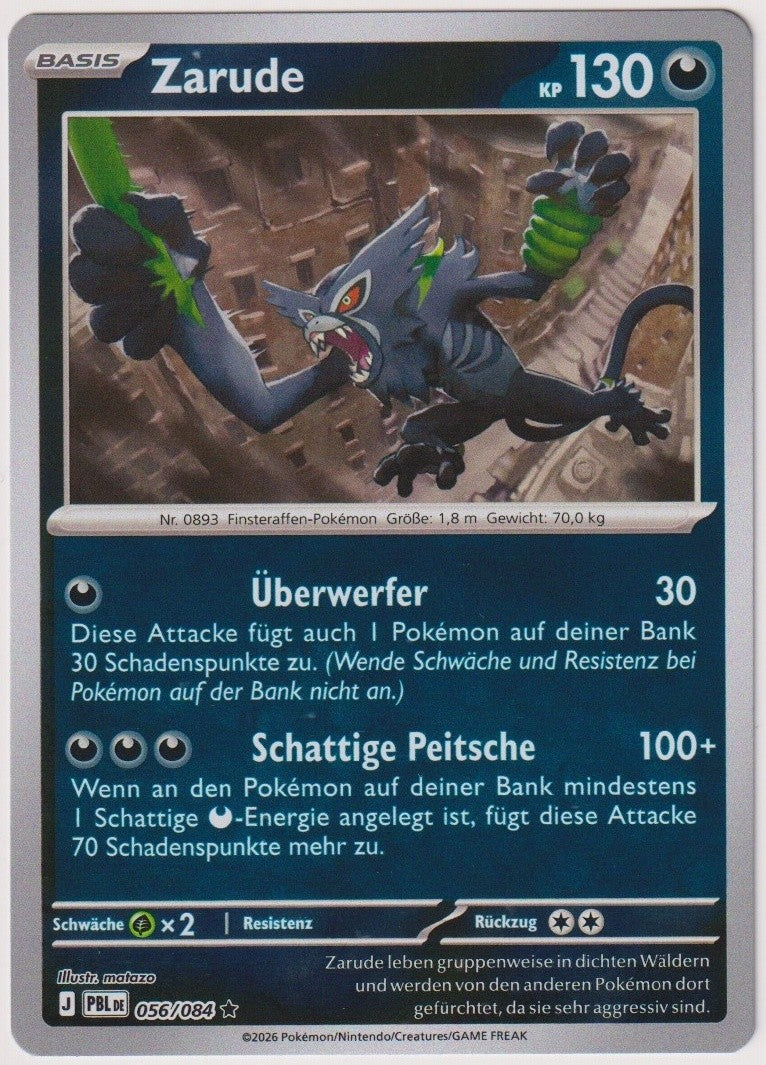 Pokemon TCG Zarude #56/084 Rare (R) Reverse Holo Deutsch 2026 – Bild 1