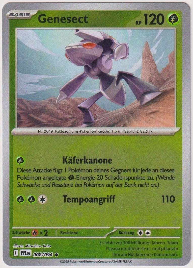 Pokemon TCG Genesect #8/094 Rare (R) Holo Deutsch 2025 – Bild 1