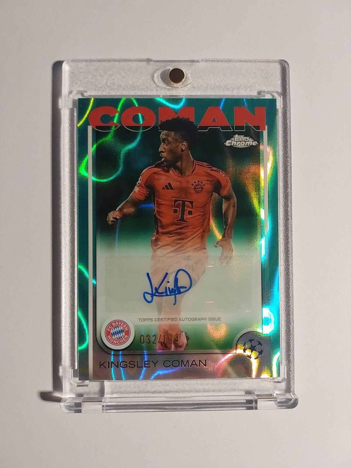 Topps Chrome Flagship 2024-25 Kingsley Coman Auto Bayern München Parallel 32/199 – Bild 1