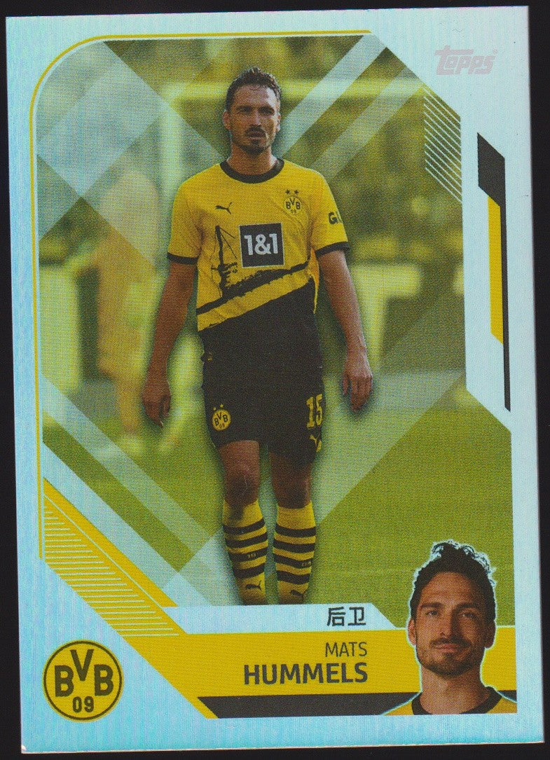 Topps Borussia Dortmund 2023-24 Mats Hummels BVB 09 Parallel Rare Refractor – Bild 1