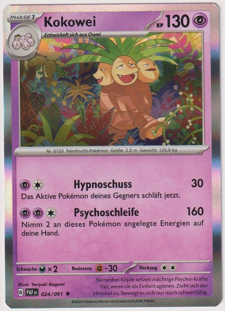 Pokemon TCG Exeggutor #24/091 Rare (R) Holo Deutsch 2024 – Bild 1