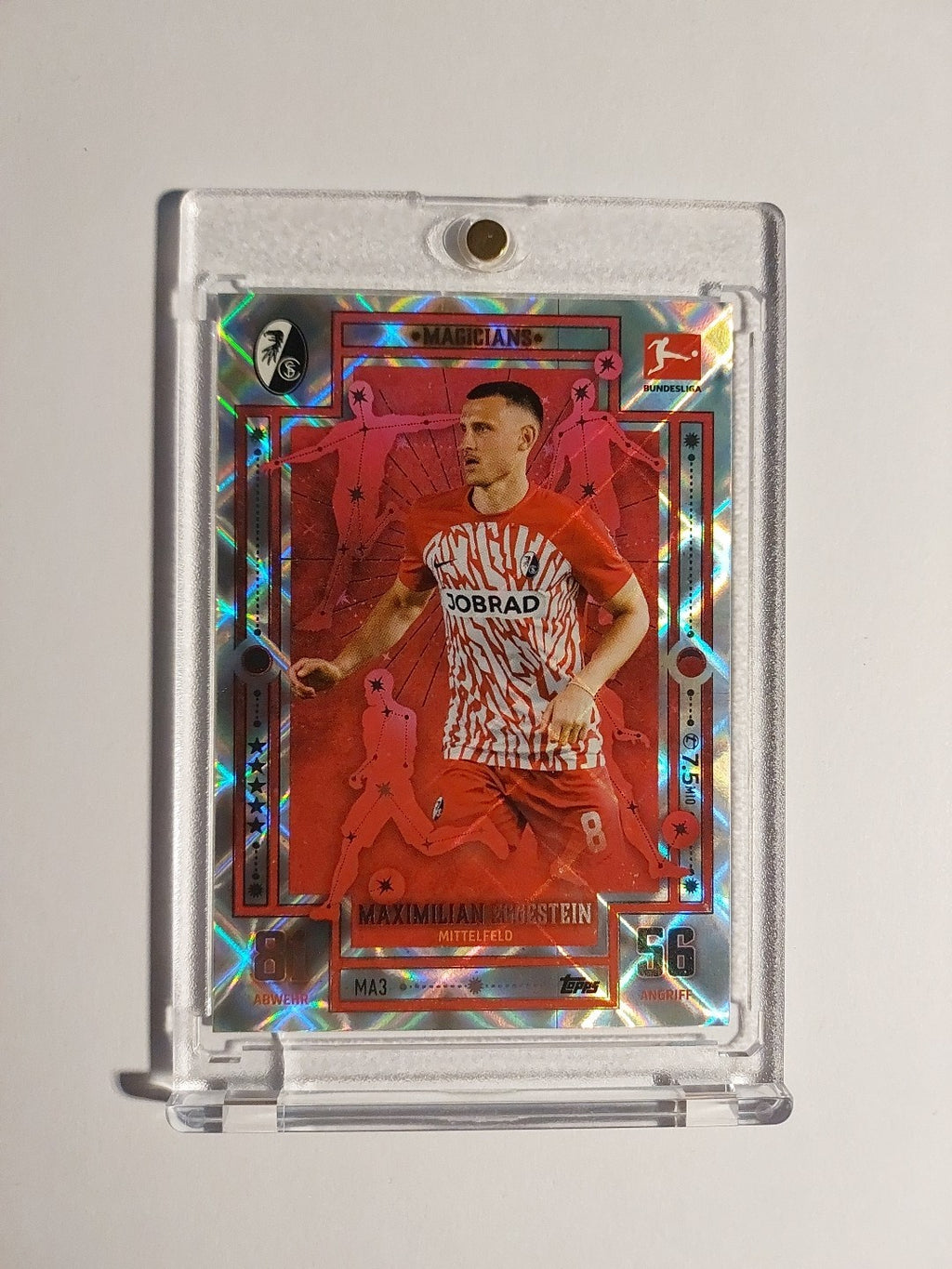 Topps Match Attax 2023-24 Maximilian Eggestein Freiburg Parallel Refractor Rare – Bild 1