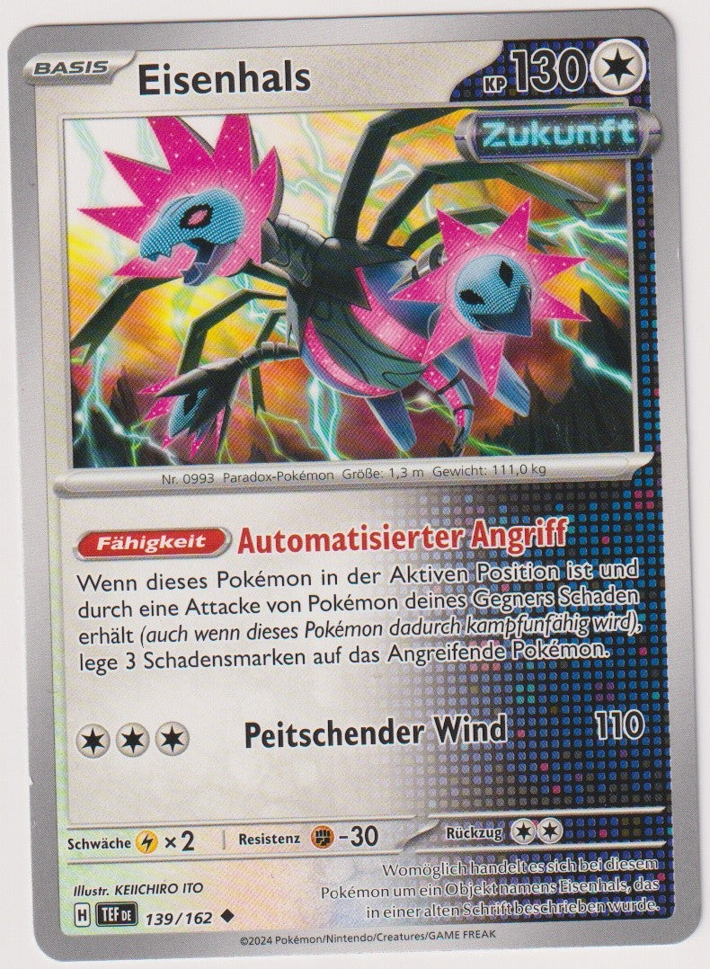 Pokemon TCG Eisenhals #139/162 Uncommon (U) Deutsch 2024 – Bild 1