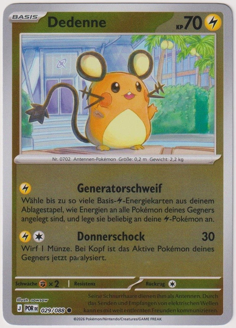 Pokemon TCG Dedenne #29/088 Common (C) Reverse Holo Deutsch 2026 – Bild 1