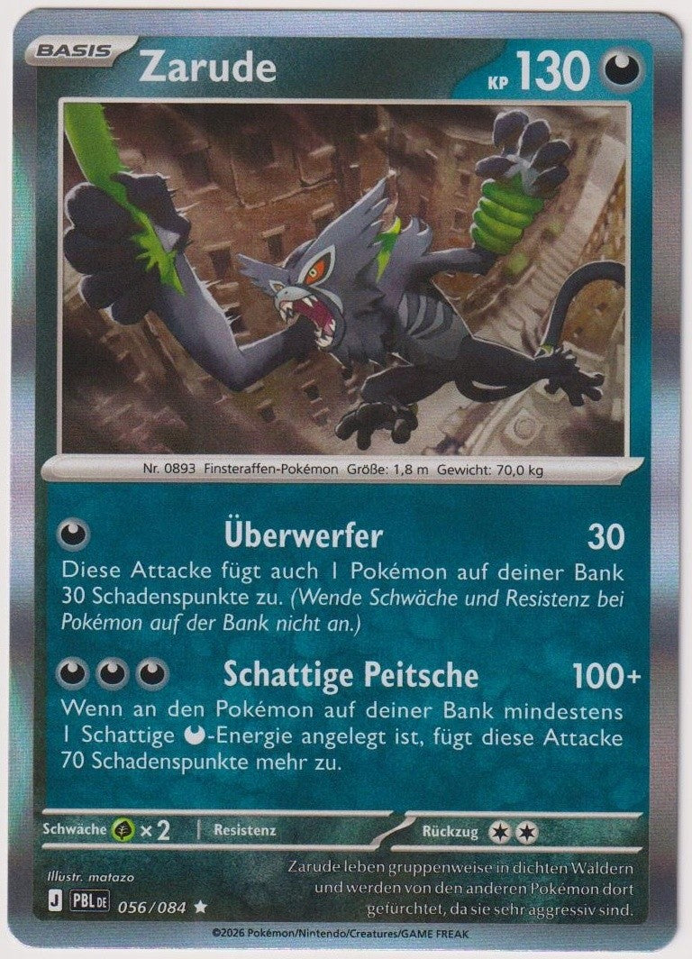 Pokemon TCG Zarude #56/084 Rare (R) Holo Deutsch 2026 – Bild 1