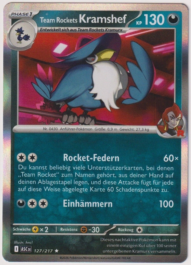 Pokemon TCG Honchkrow #127/217 Rare (R) Holo Deutsch 2026 – Bild 1