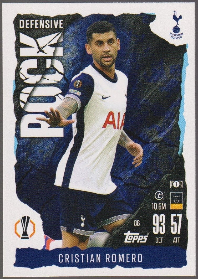 Topps Match Attax Cristian Romero Tottenham Hotspur Parallel Rare – Bild 1