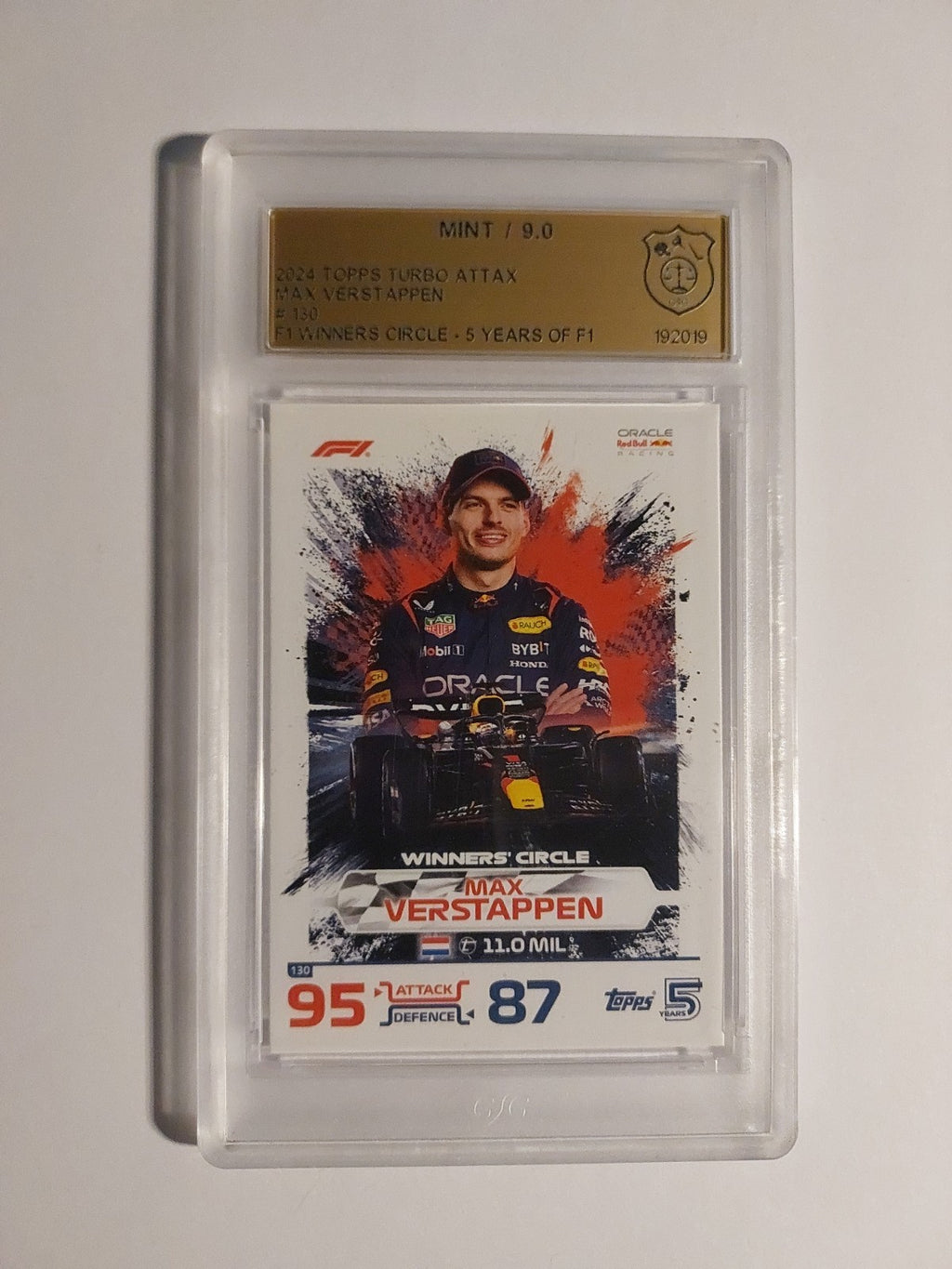Topps Turbo 2024 Max Verstappen Red Bull Racing F1 GSG 9 = PSA Winners Circle – Bild 1