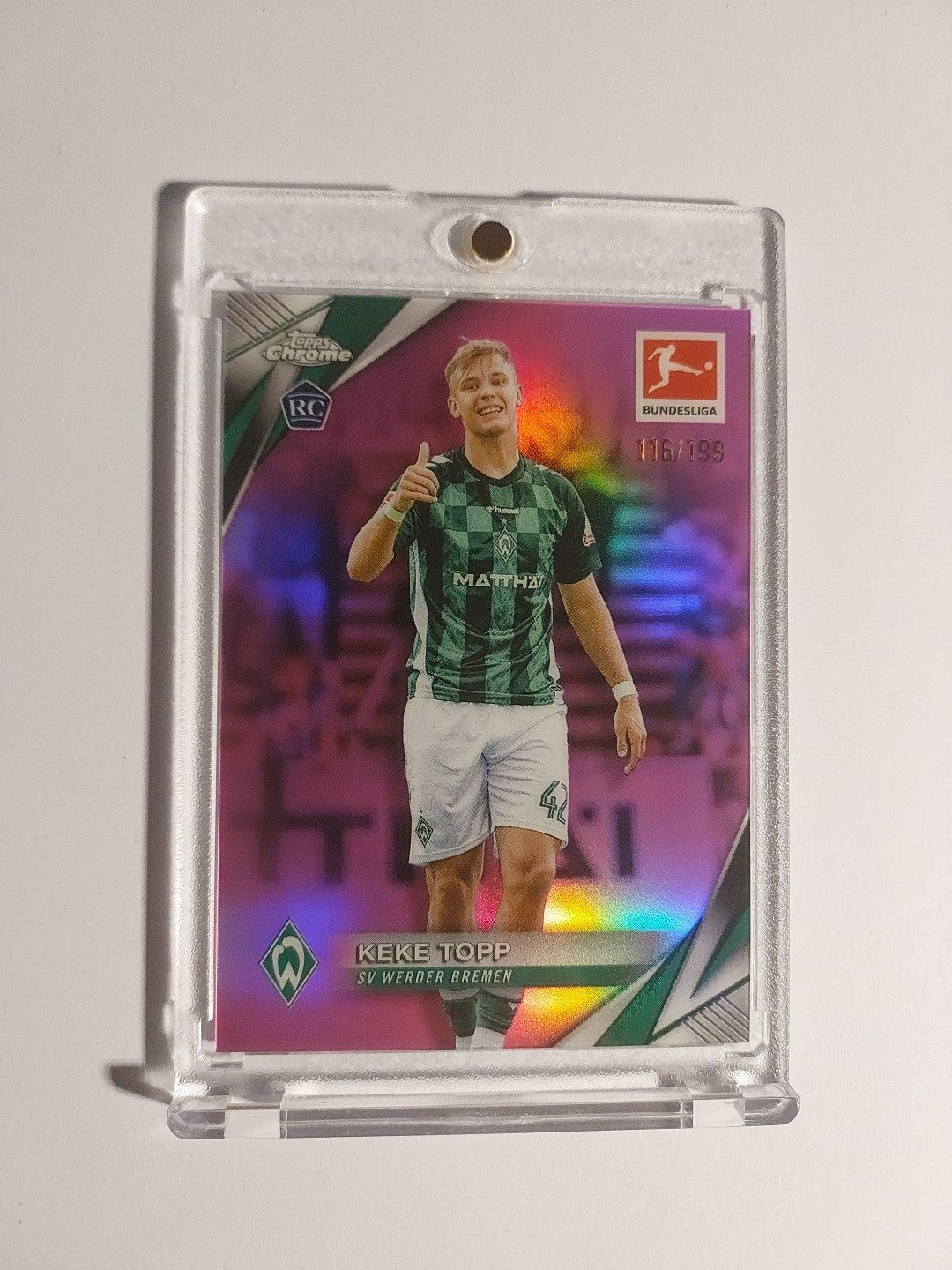 Topps Chrome 2024-25 Keke Topp Werder Nummeriert 116/199 Parallel Refractor – Bild 1