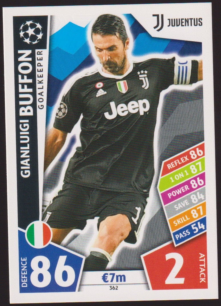 Topps Match Attax Gianluigi Buffon Juventus UEFA Champions League Parallel Rare – Bild 1