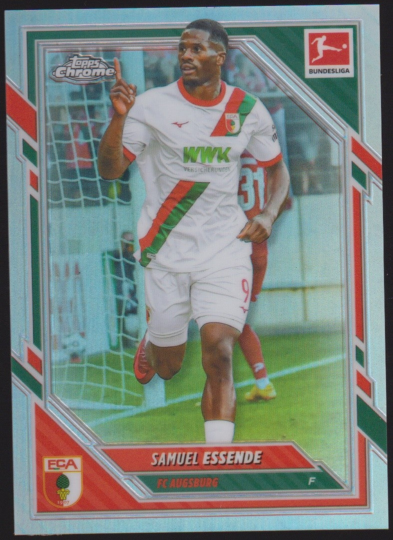 Topps Chrome 2025-26 Samuel Essende FC Augsburg Parallel Refractor – Bild 1
