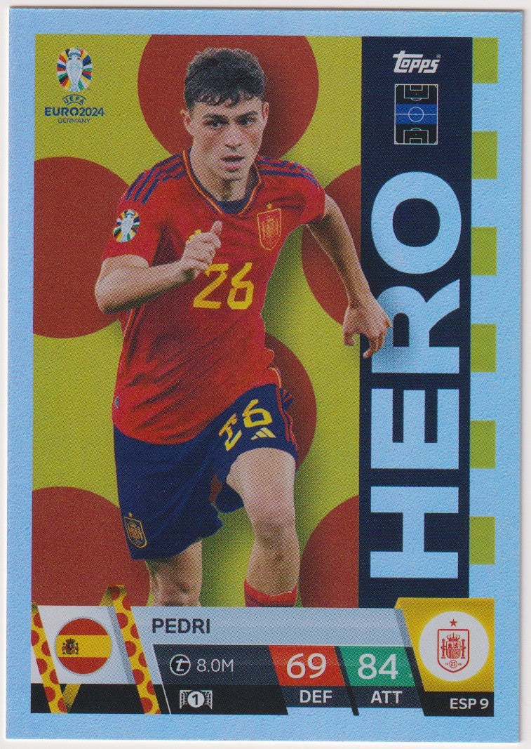 Topps Match Attax 2023-24 Pedri Spanien Parallel Rare Nr. 26 – Bild 1