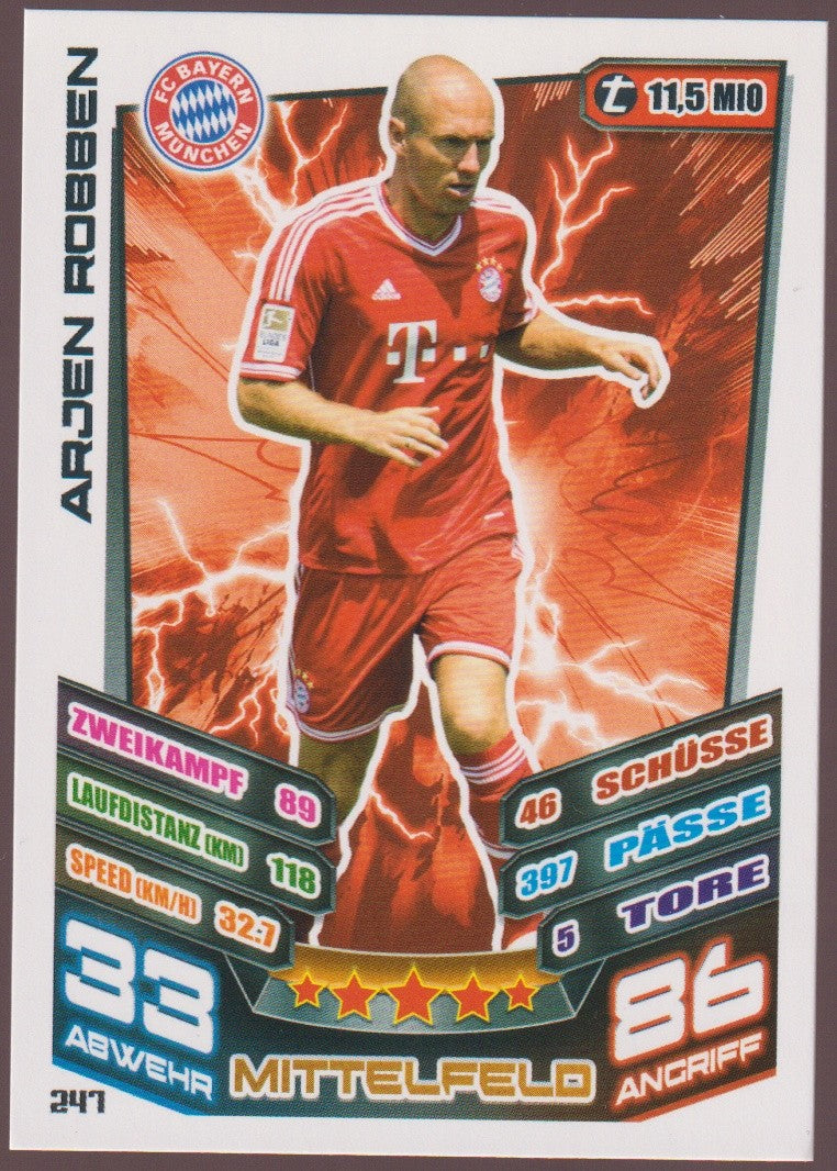 Topps Match Attax 2013-14 Arjen Robben FC Bayern München Munich Parallel – Bild 1