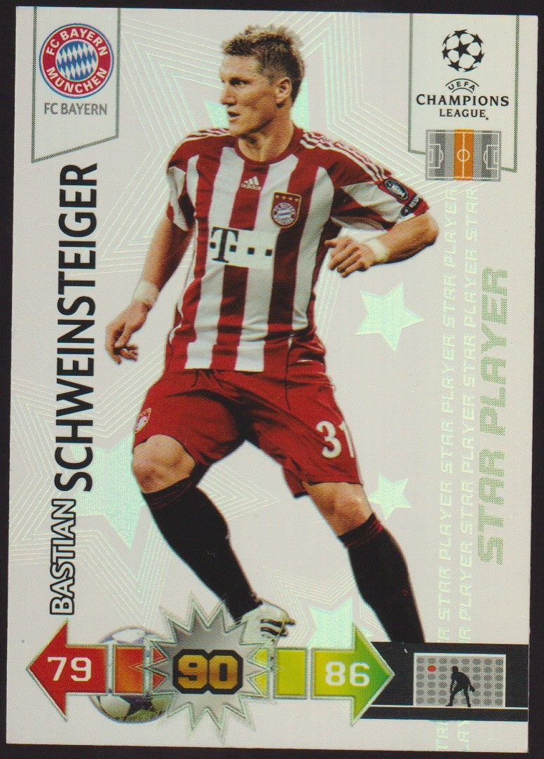 Panini 2010-11 Bastian Schweinsteiger Bayern München Champions League Parallel – Bild 1