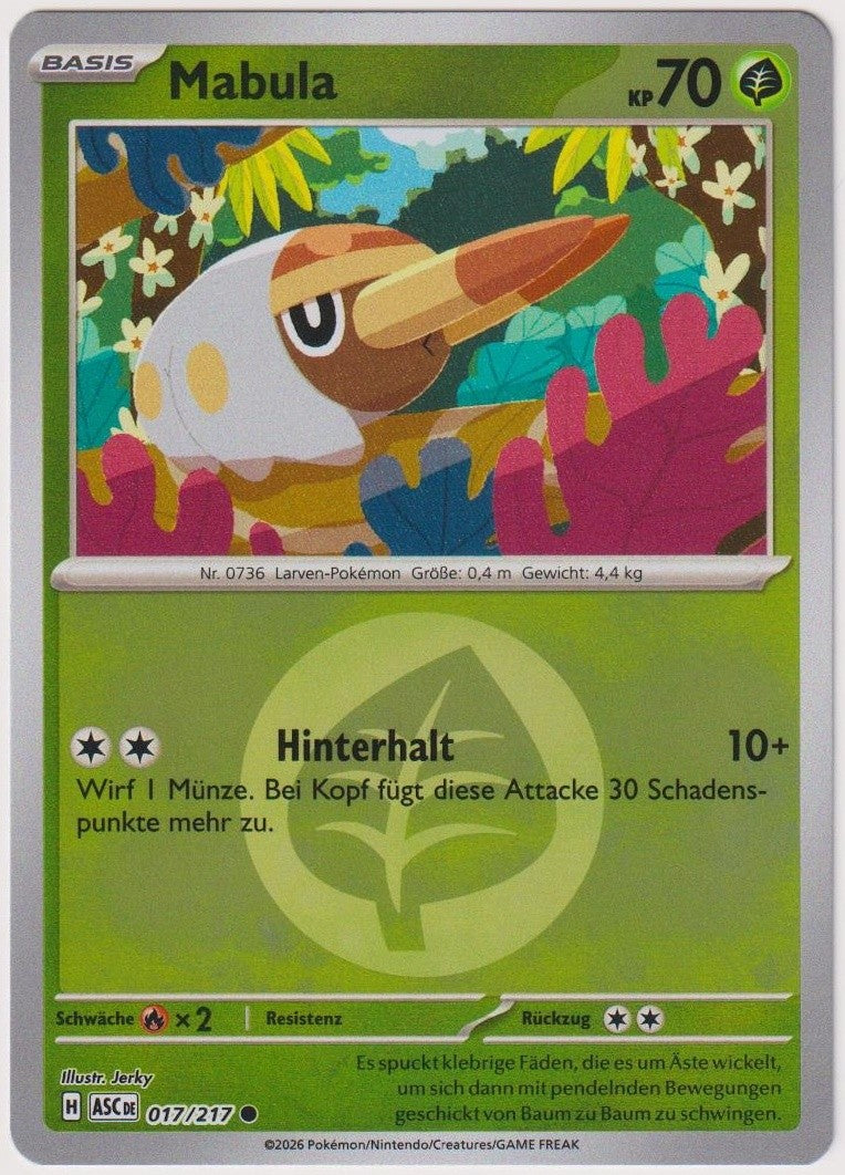 Pokemon TCG Grubbin #17/217 Common (C) Reverse Holo Deutsch 2026 – Bild 1