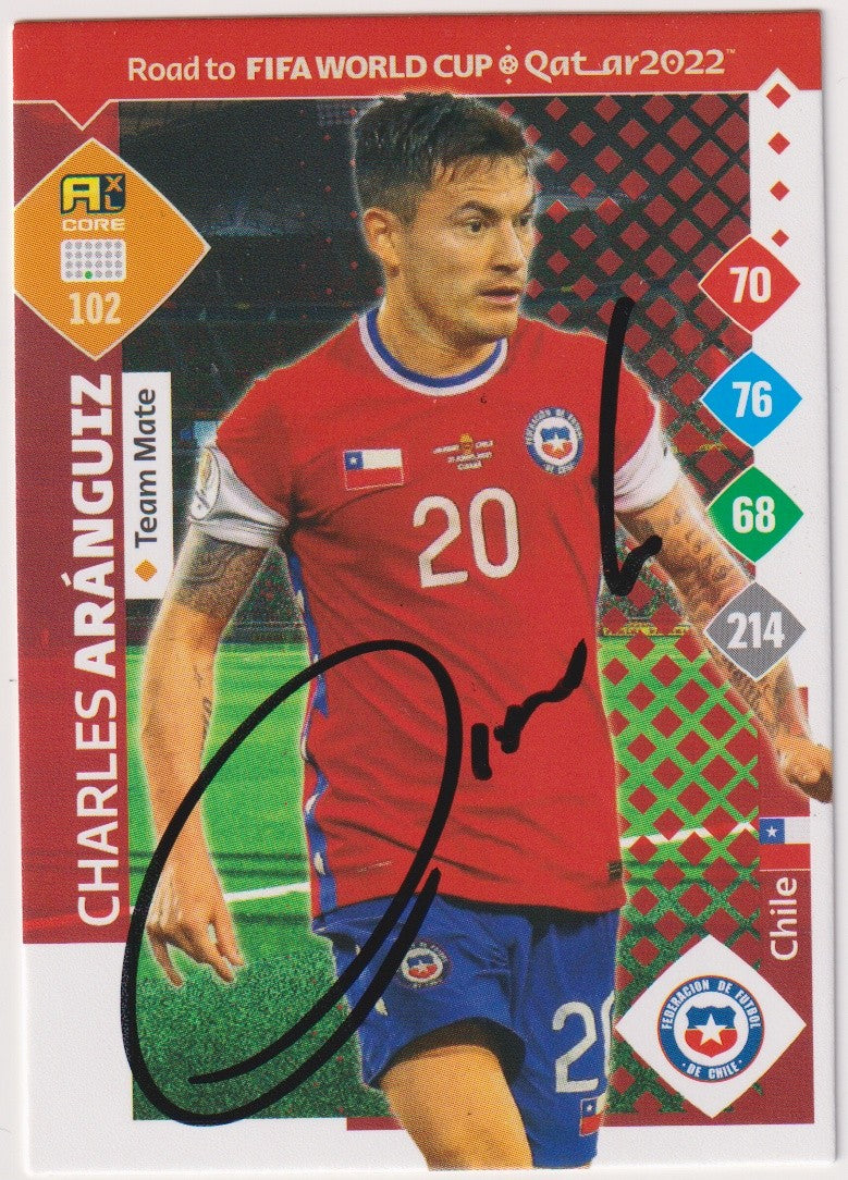 Panini Adrenalyn XL 2023-24 Charles Aránguiz On Card Auto Chile Road to FIFA – Bild 1