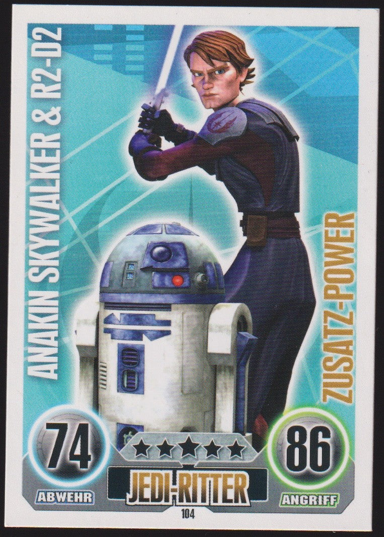 Topps Star Wars 2010 Anakin Skywalker & R2-D2 Republik Jedi-Ritter TCG Rare – Bild 1