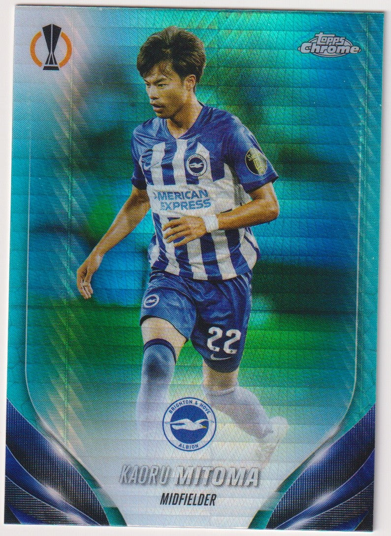 Topps Chrome 2024-25 Kaoru Mitoma Brighton & Hove Albion FC Parallel Rare – Bild 1