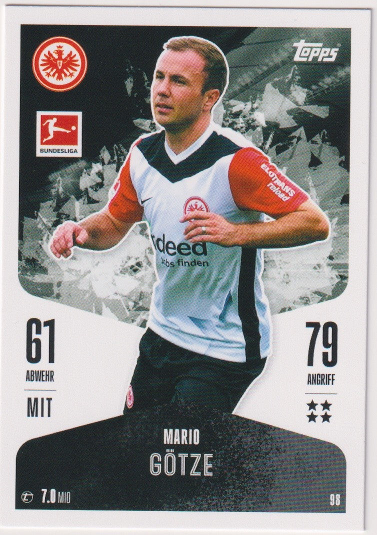 Topps Match Attax 2024-25 Mario Götze Eintracht Frankfurt Saison 2024/25 – Bild 1