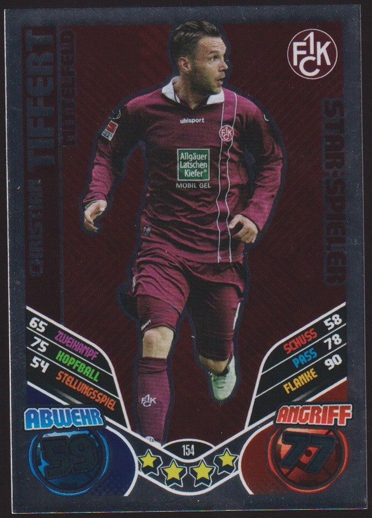 Topps Match Attax Christian Tiffert FC Kaiserslautern Parallel Rare – Bild 1