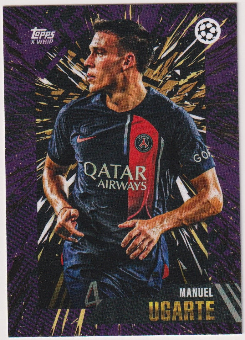 Topps Gold 2022-23 Manuel Ugarte Paris Saint-Germain Champions League Parallel – Bild 1