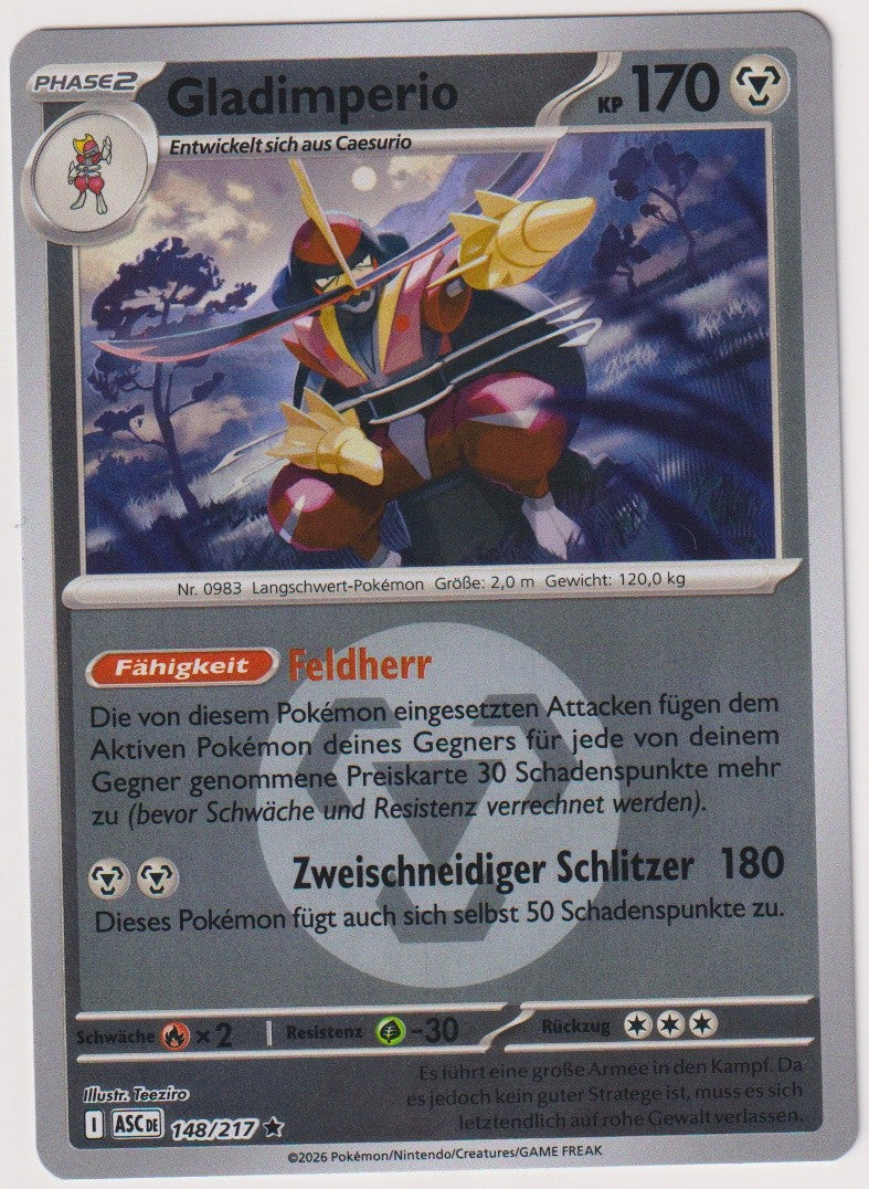Pokemon TCG Kingambit #148/217 Rare (R) Reverse Holo Deutsch 2026 – Bild 1