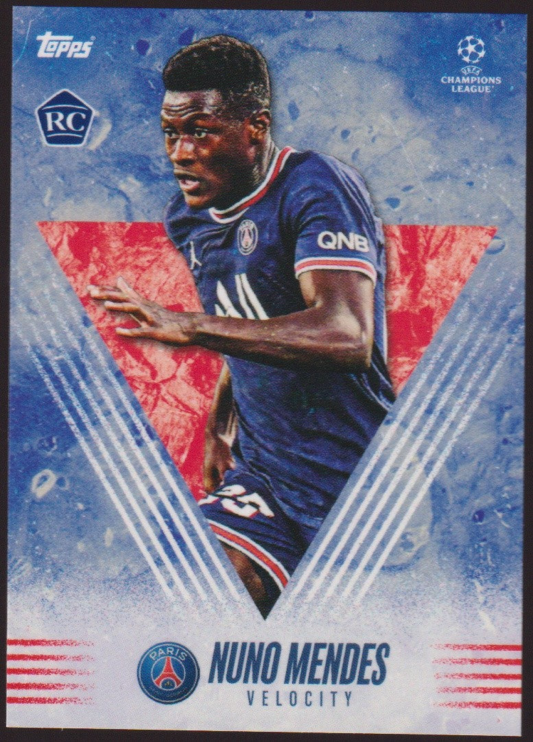 Topps Champions 2020-21 Nuno Mendes Rookie Paris Saint-Germain UEFA Parallel – Bild 1