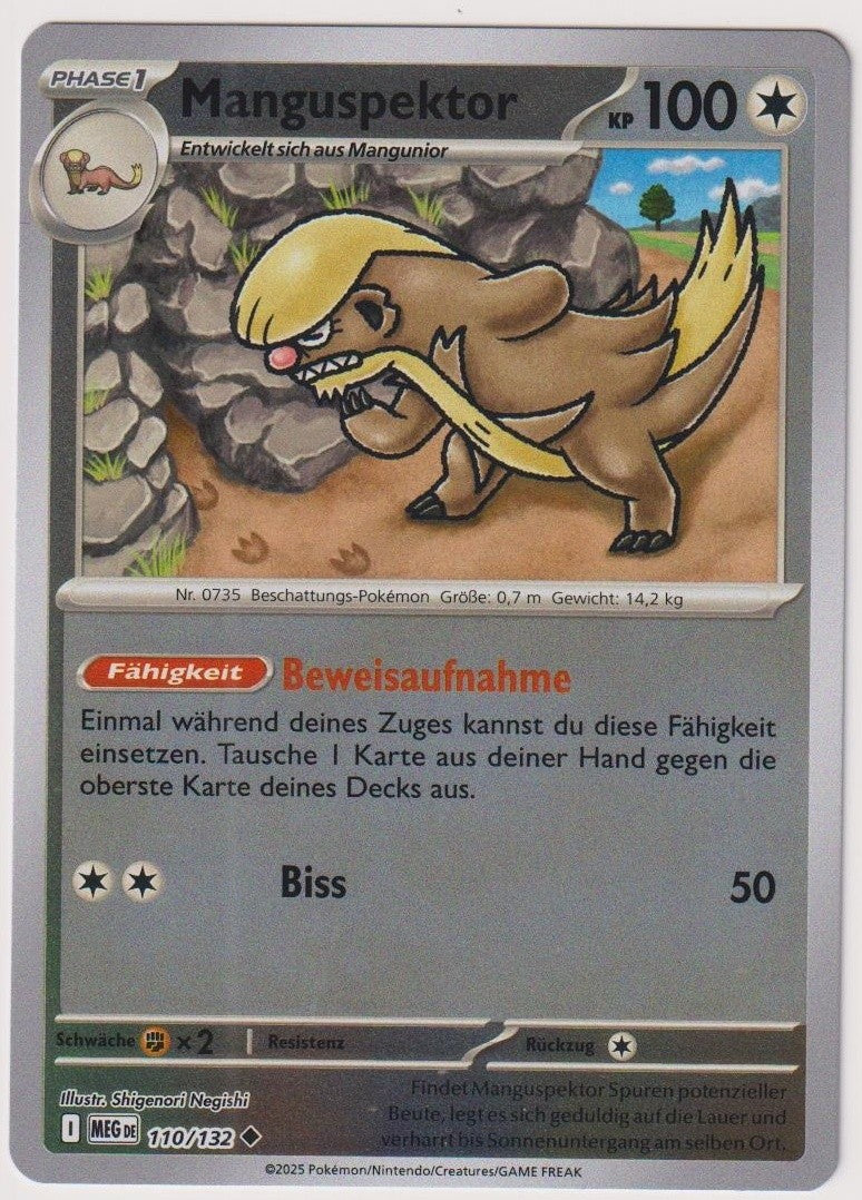 Pokemon TCG Gumshoos #110/132 Uncommon (U) Reverse Holo Deutsch 2025 – Bild 1