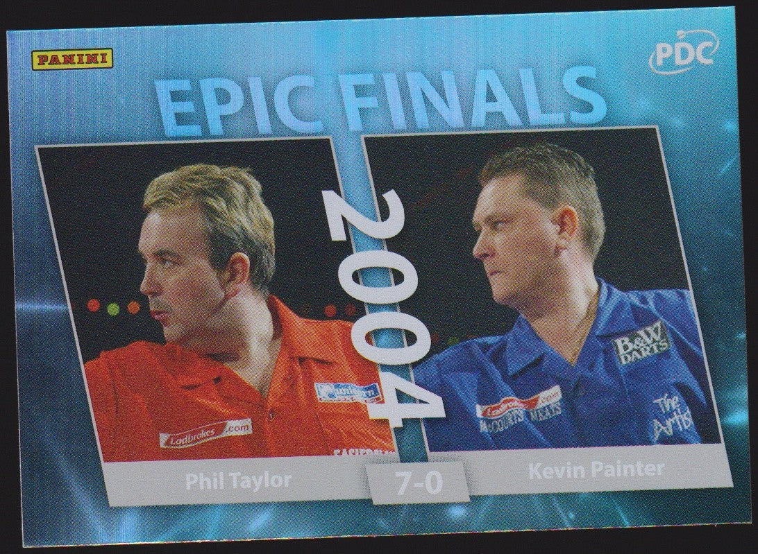 Panini PDC World Championship Phil Taylor & Kevin Painter Refractor Parallel – Bild 1
