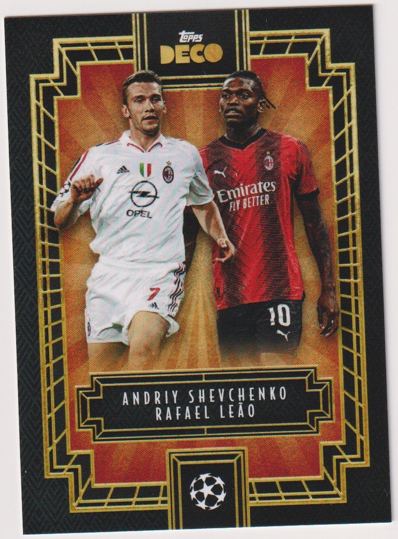 Topps Deco 2022-23 Shevchenko & Leao Dual AC Milan Champions League Parallel – Bild 1