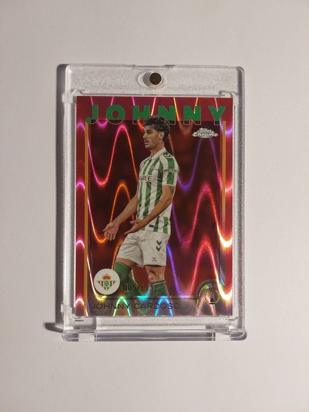 Topps UCC Flagship 2024-25 Johnny Cardoso Real Betis Parallel 5/175 Refractor – Bild 1