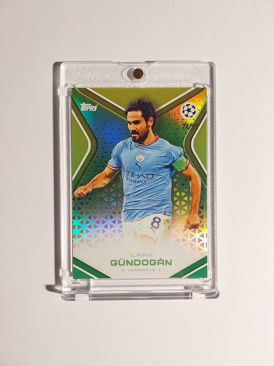 Topps UCC 2021-22 Ilkay Gündogan Manchester City Parallel 24/99 Refractor – Bild 1