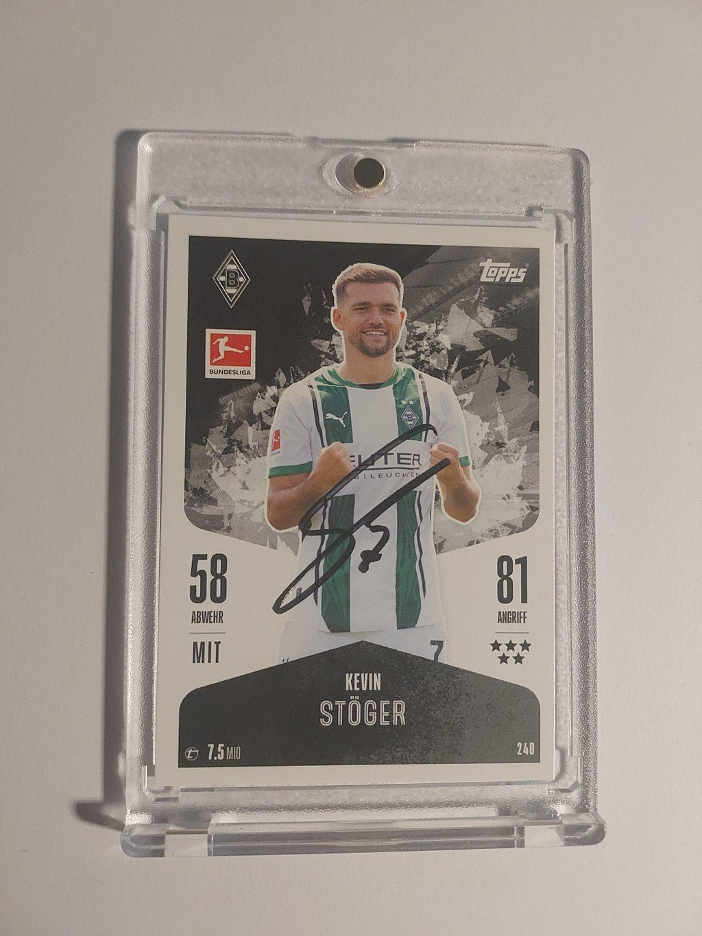 Topps 2024-25 Kevin Stöger Mönchengladbach On Card Auto Parallel Ultra Rare – Bild 1