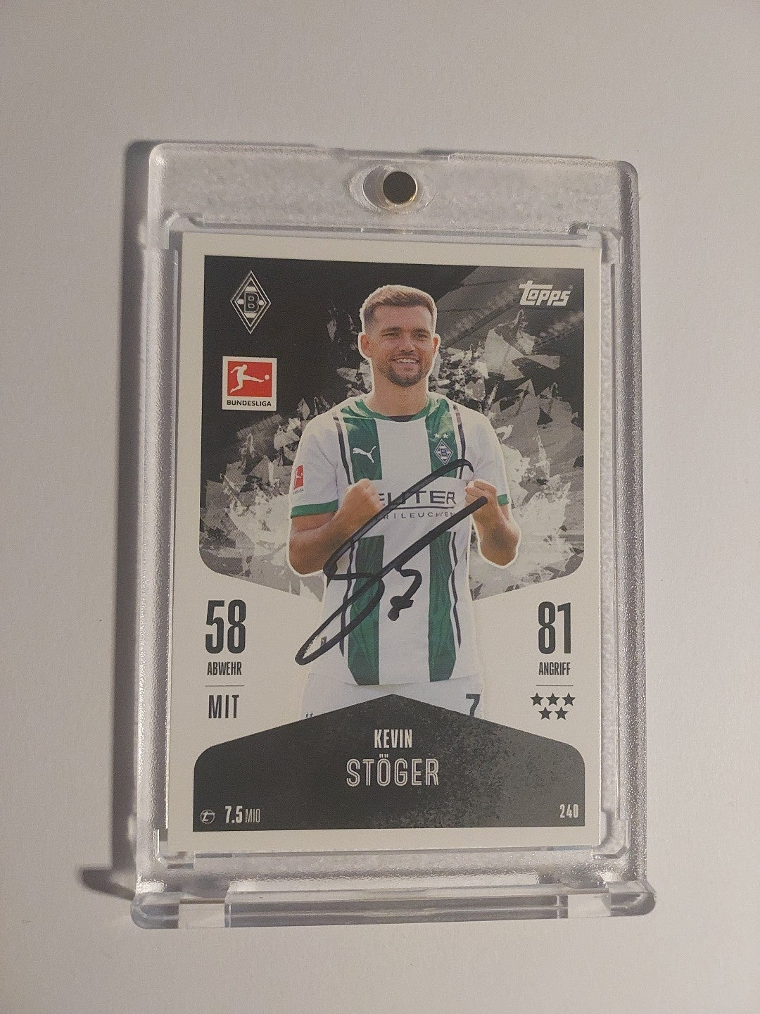 Topps 2024-25 Kevin Stöger Mönchengladbach On Card Auto Parallel Ultra Rare – Bild 1