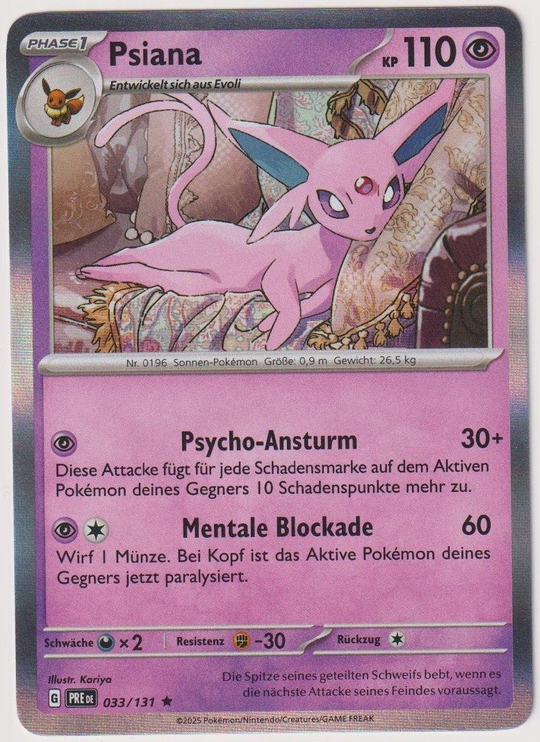 Pokemon TCG Espeon #33/131 Rare (R) Holo Deutsch 2025 – Bild 1