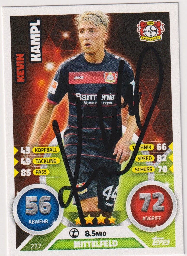 Topps Match Attax 2023-24 Kevin Kampl On Card Auto Bayer Leverkusen Trading – Bild 1
