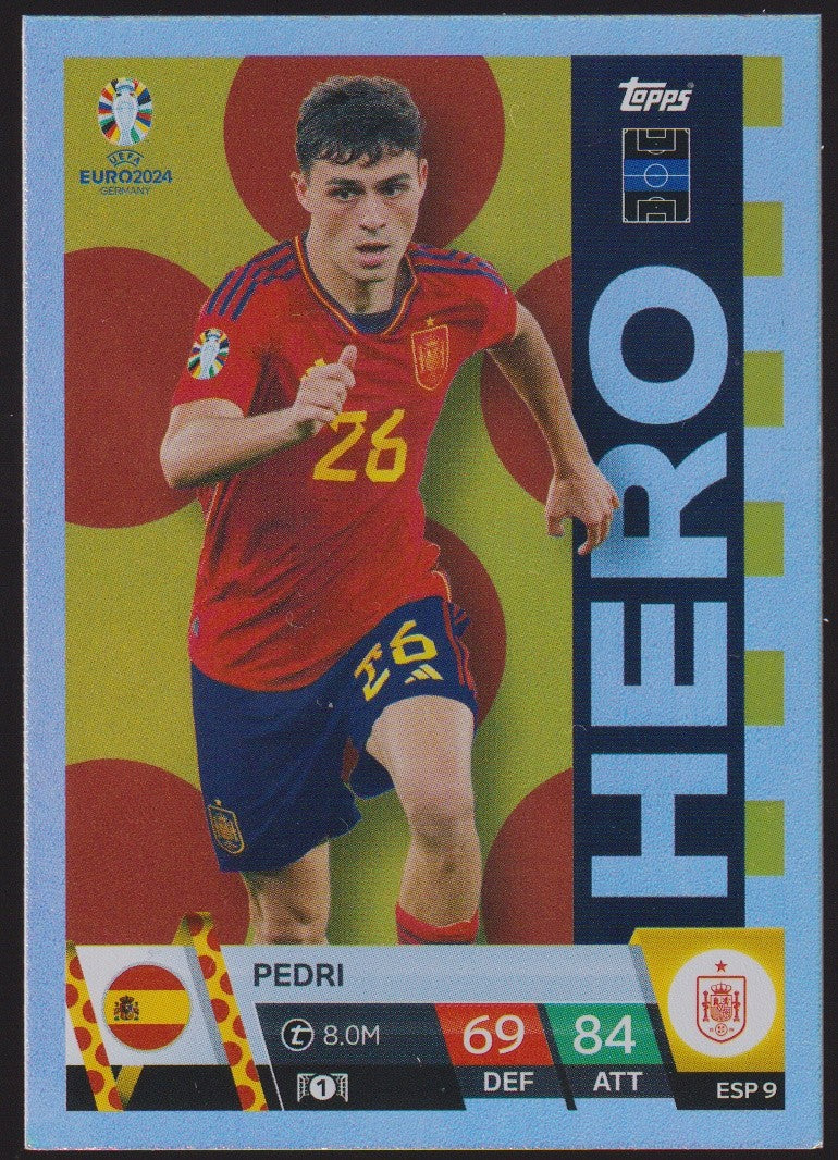 Topps Match Attax 2023-24 Pedri Spanien Parallel Rare – Bild 1