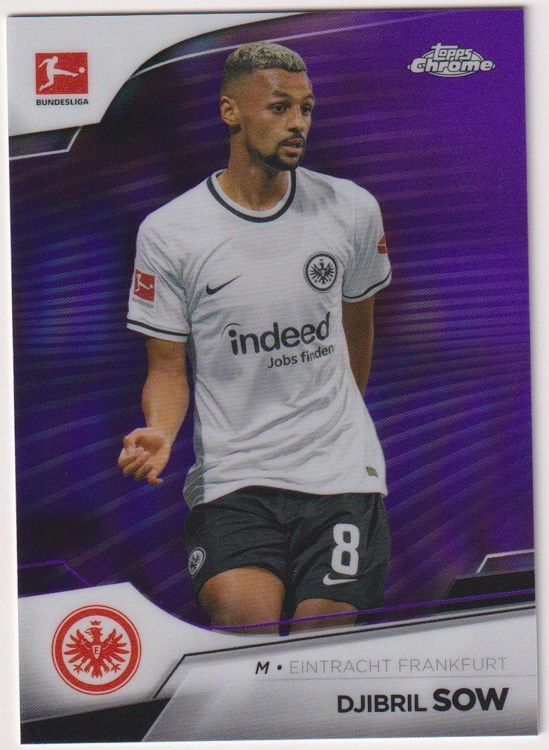 Topps Chrome 2021-22 DJIBRIL SOW Eintracht Frankfurt Bundesliga Parallel 157/299 – Bild 1