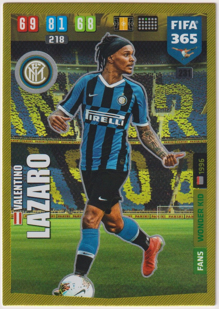 Panini S.p.A. Adrenalyn XL Valentino Lazaro Inter Milan FIFA 365 Parallel Rare – Bild 1