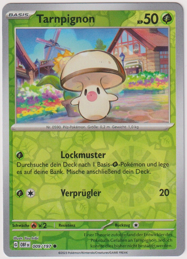 Pokemon TCG Foongus #9/197 Common (C) Reverse Holo Deutsch 2023 – Bild 1