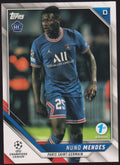 Topps 2021-22 Nuno Mendes Rookie Paris Saint-Germain Parallel Rare – Bild 1