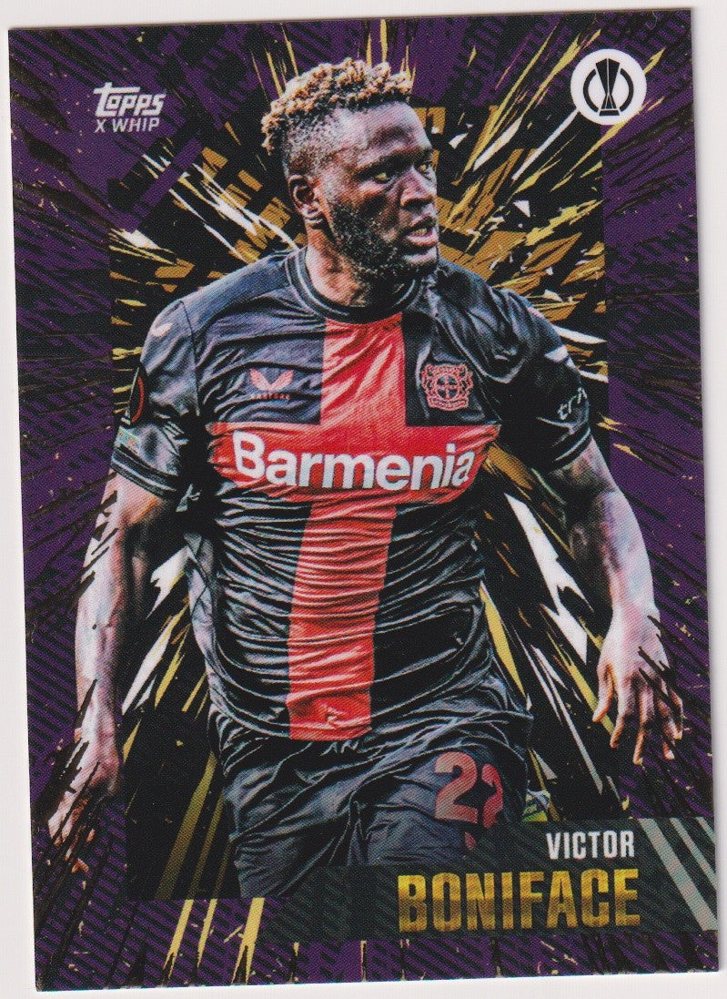 Topps X WHIP Victor Boniface Bayer Leverkusen Europa League Parallel Rare – Bild 1