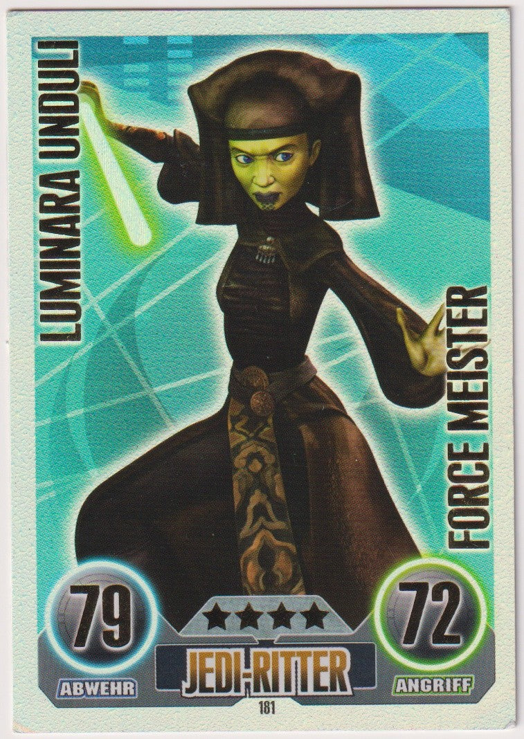 Topps Star Wars 2010 Luminara Unduli Republik Jedi-Ritter TCG Rare Nr. 181 – Bild 1