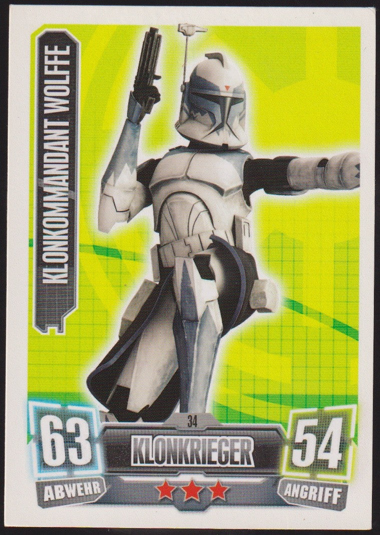 Topps Star Wars 2011 Klonkommandant Wolffe Republik TCG Rare #63 – Bild 1